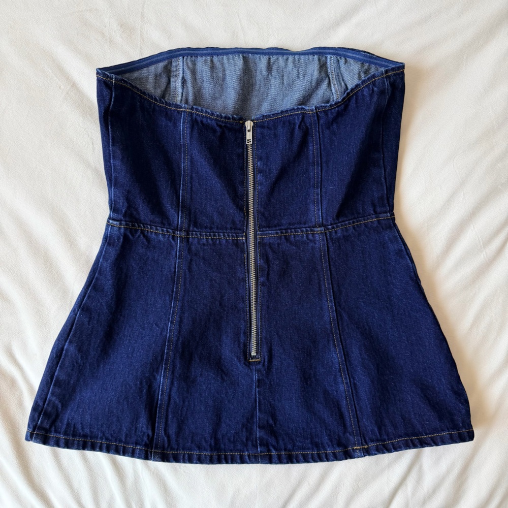 SHOWPO STRAPLESS LONGLINE DENIM TUBE TOP - Picture 5 of 6